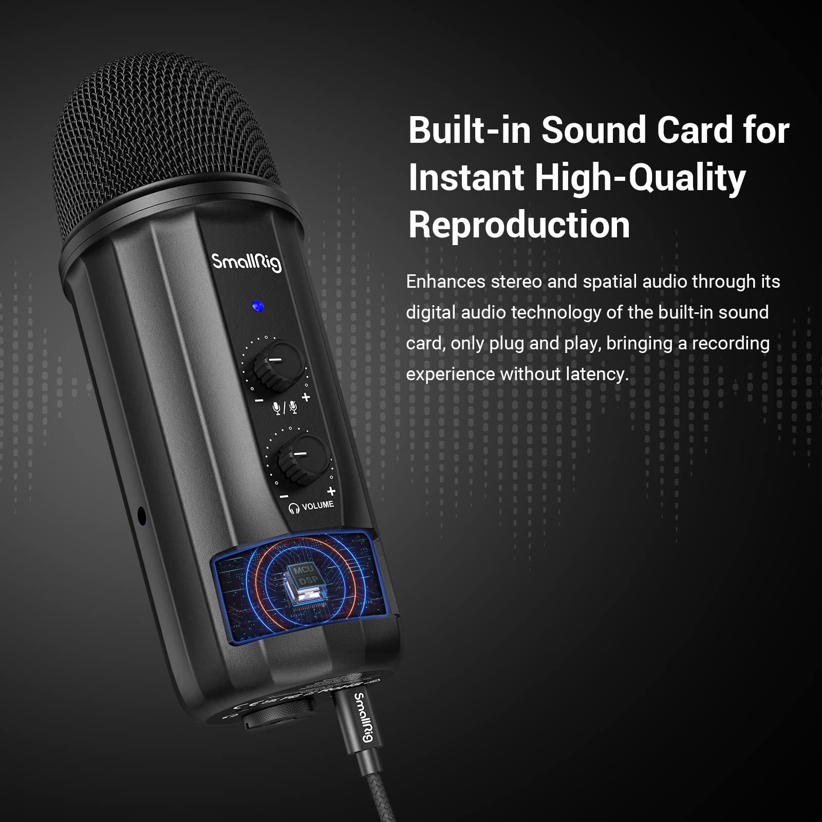 SmallRig USB Microphone PC Condenser Gaming Microphone, Mic for PC